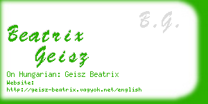 beatrix geisz business card
